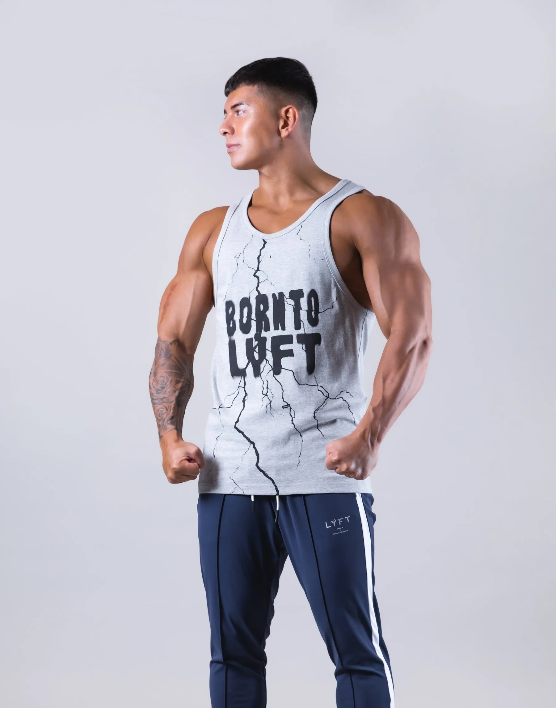 Lightning Paint Training Tanktop - Grey