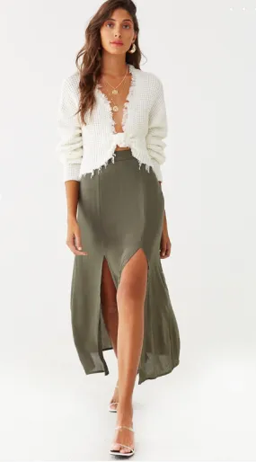 M-Slit Maxi Skirt