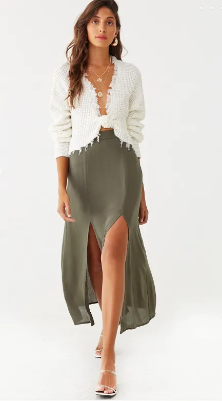 M-Slit Maxi Skirt