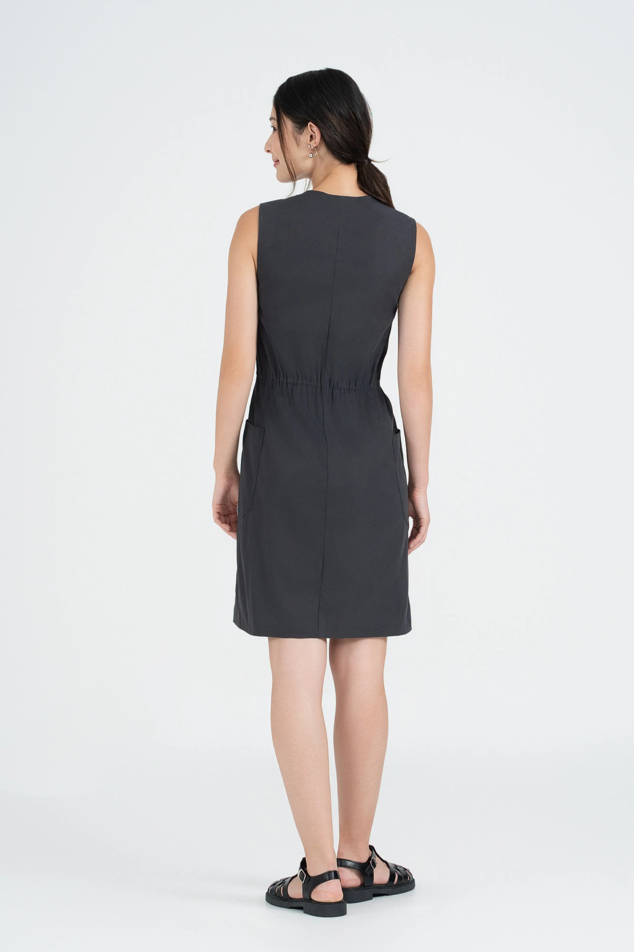 Madison Zip-Front Utility Dress