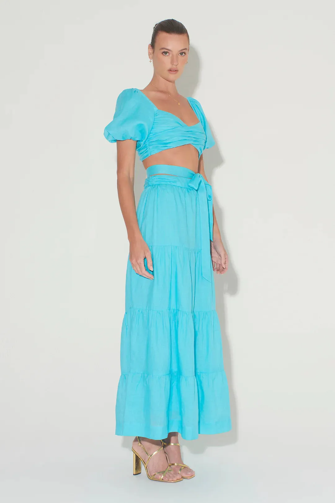 Mae Maxi Skirt - Azure