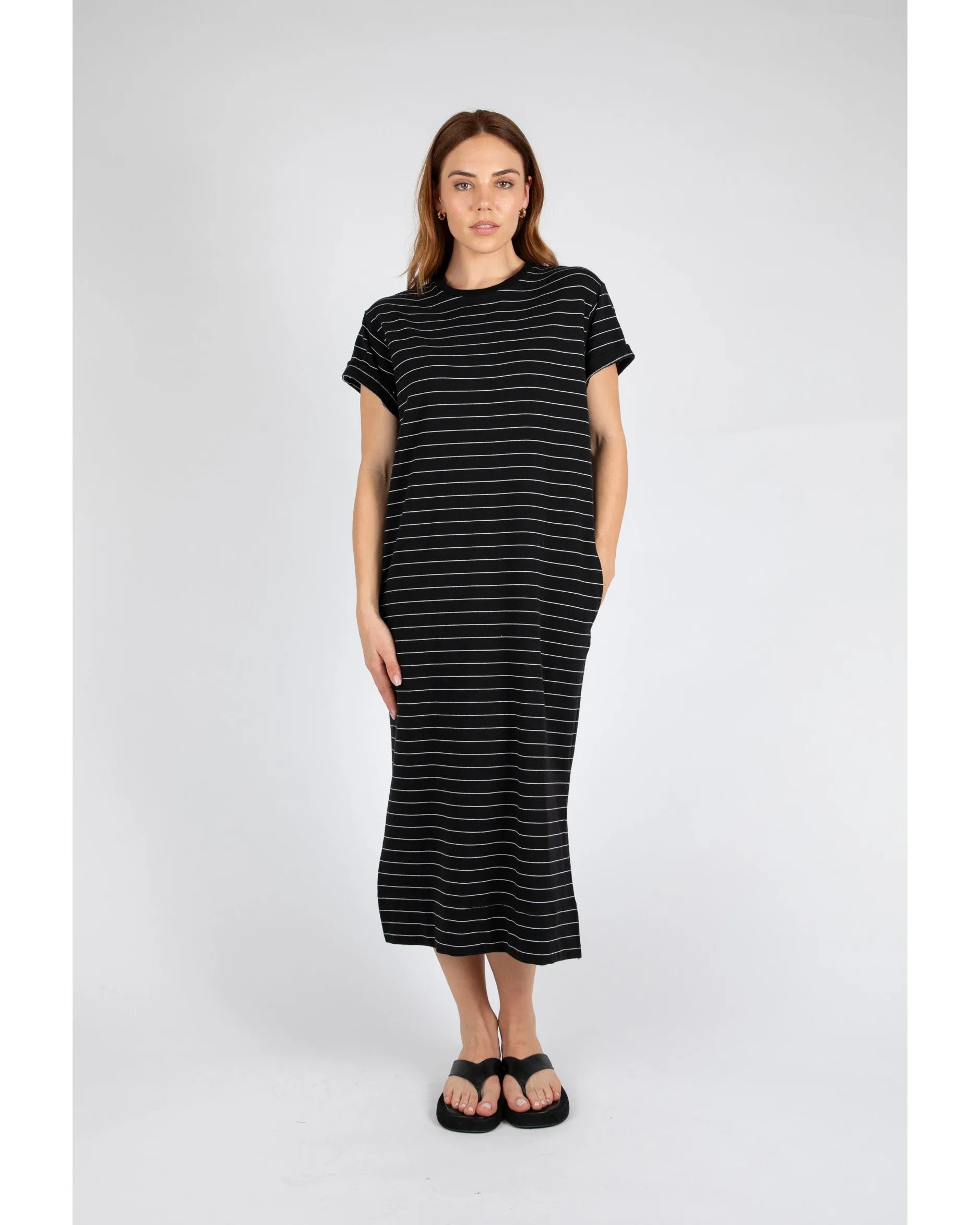 Marlow Daily Maxi Dress - Black Stripe