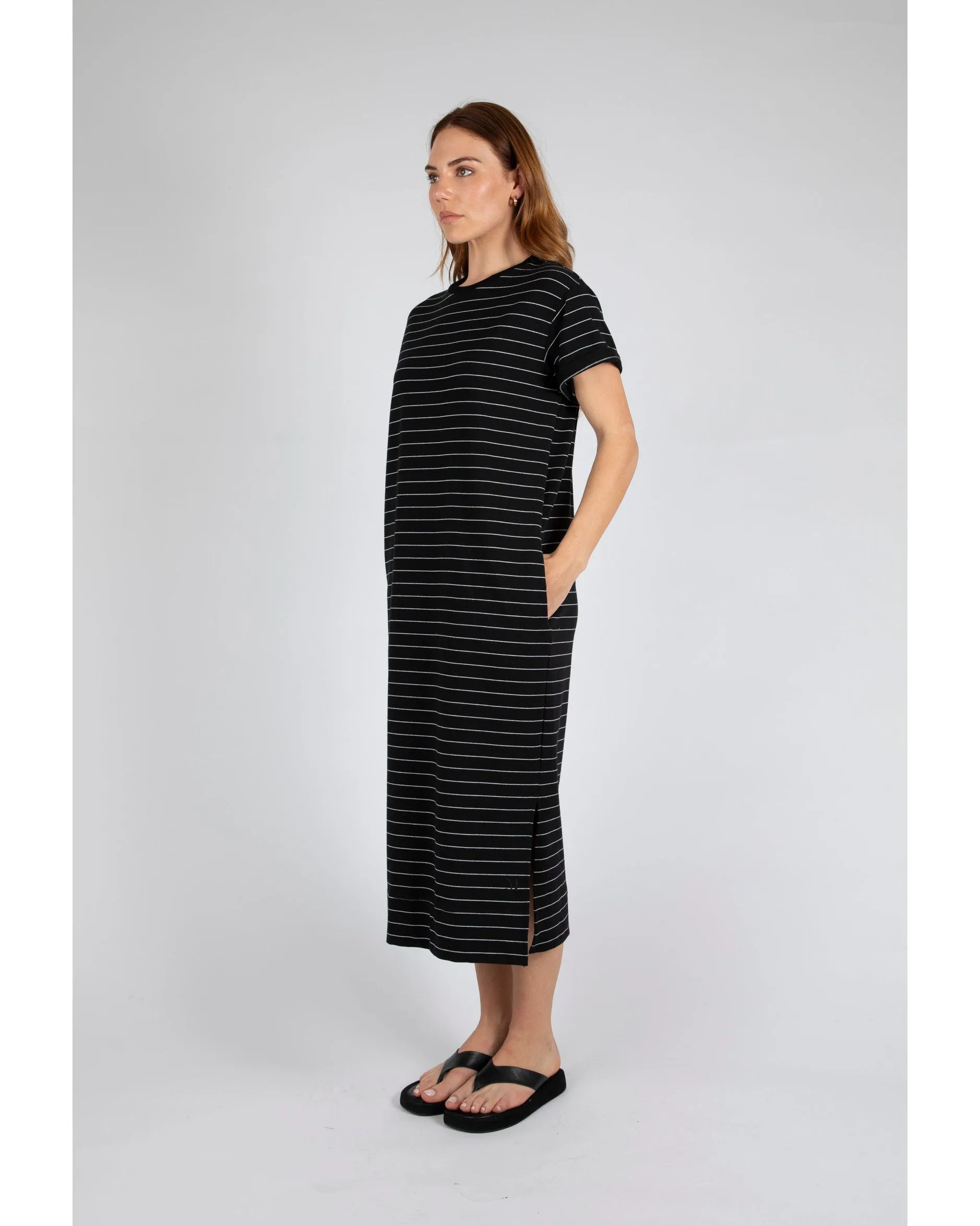 Marlow Daily Maxi Dress - Black Stripe