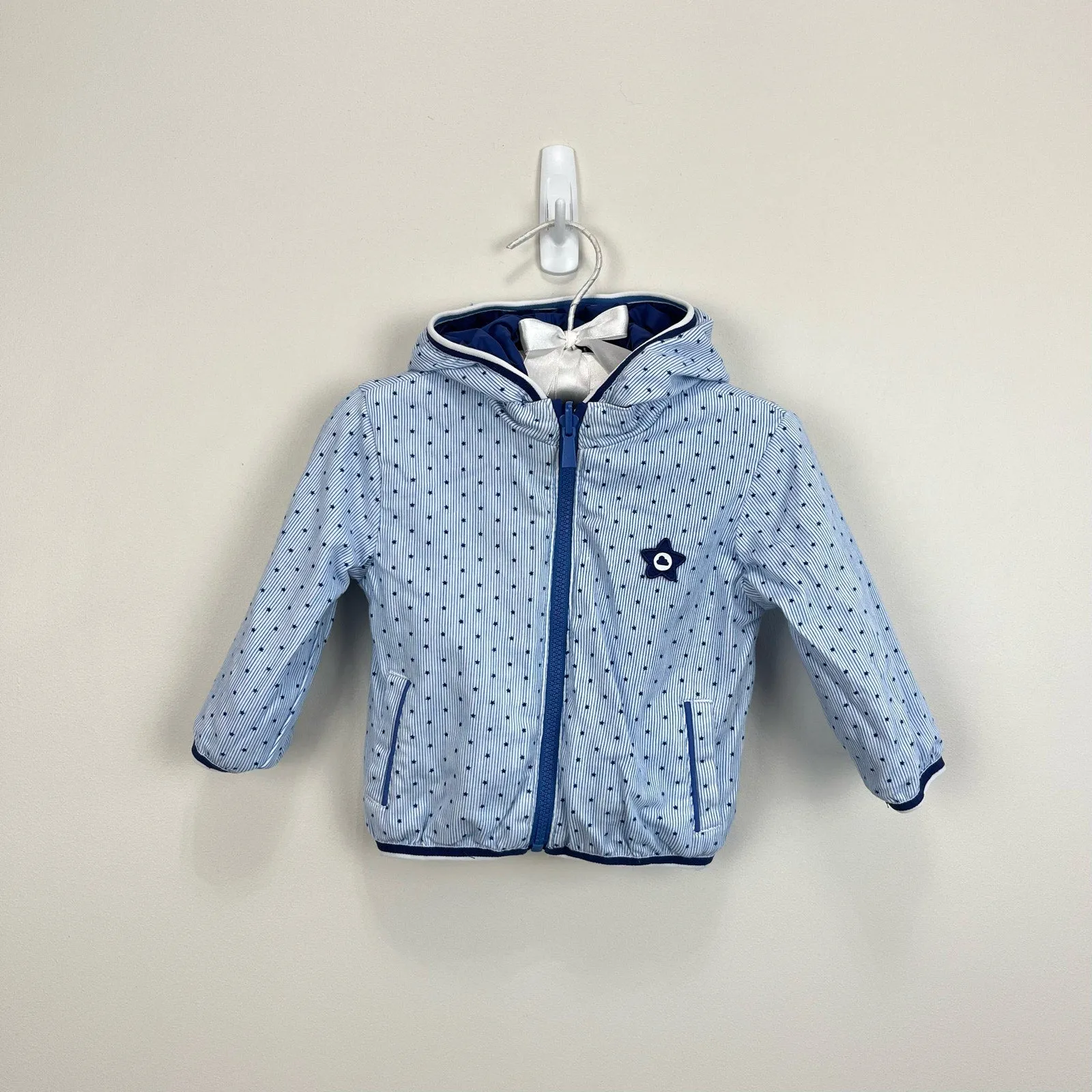 Mayoral Baby Reversible Blue Jacket 2-4 Months