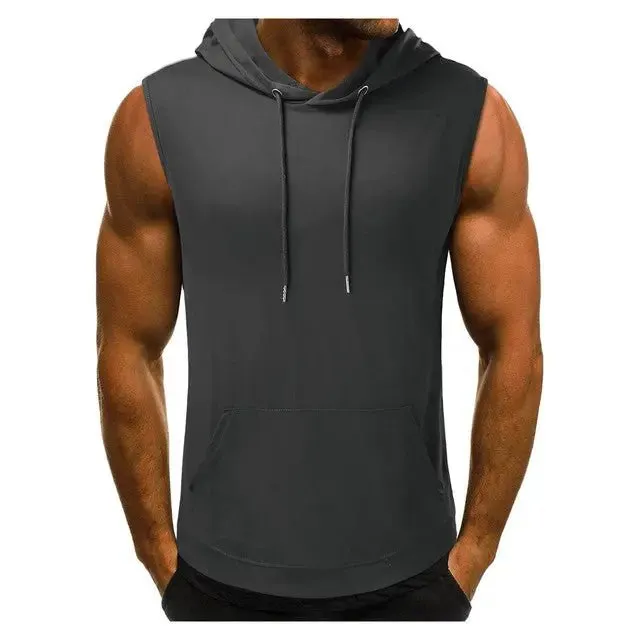 Men's Sleeveless Tank Top with Enhanced Comfort and Practical Pockets