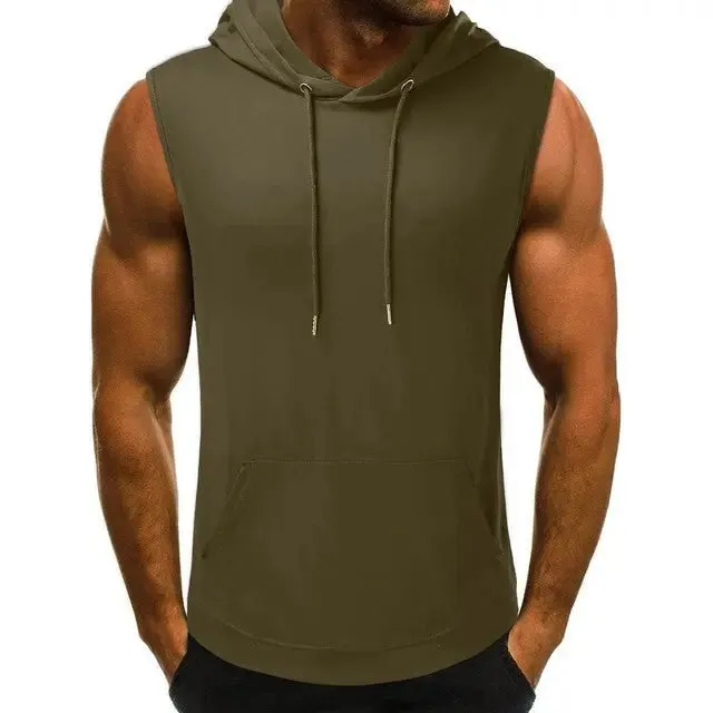 Men's Sleeveless Tank Top with Enhanced Comfort and Practical Pockets