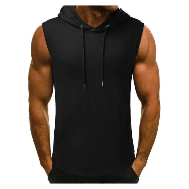 Men's Sleeveless Tank Top with Enhanced Comfort and Practical Pockets