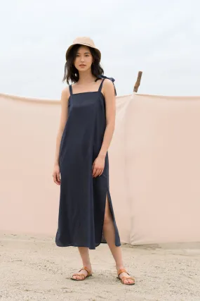 Micaela Linen Tie Shoulder Dress