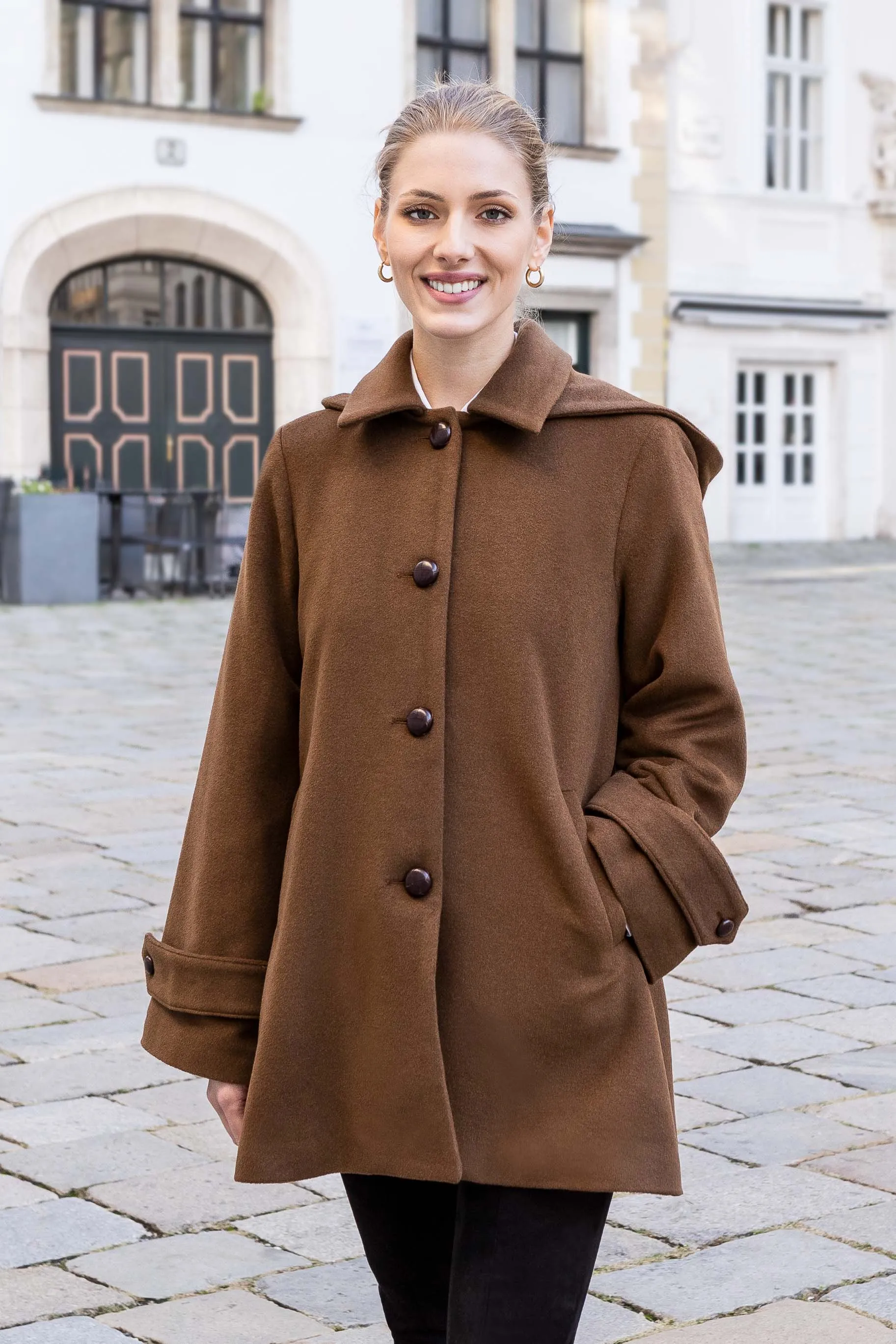 Nadya Loden Coat in Tan