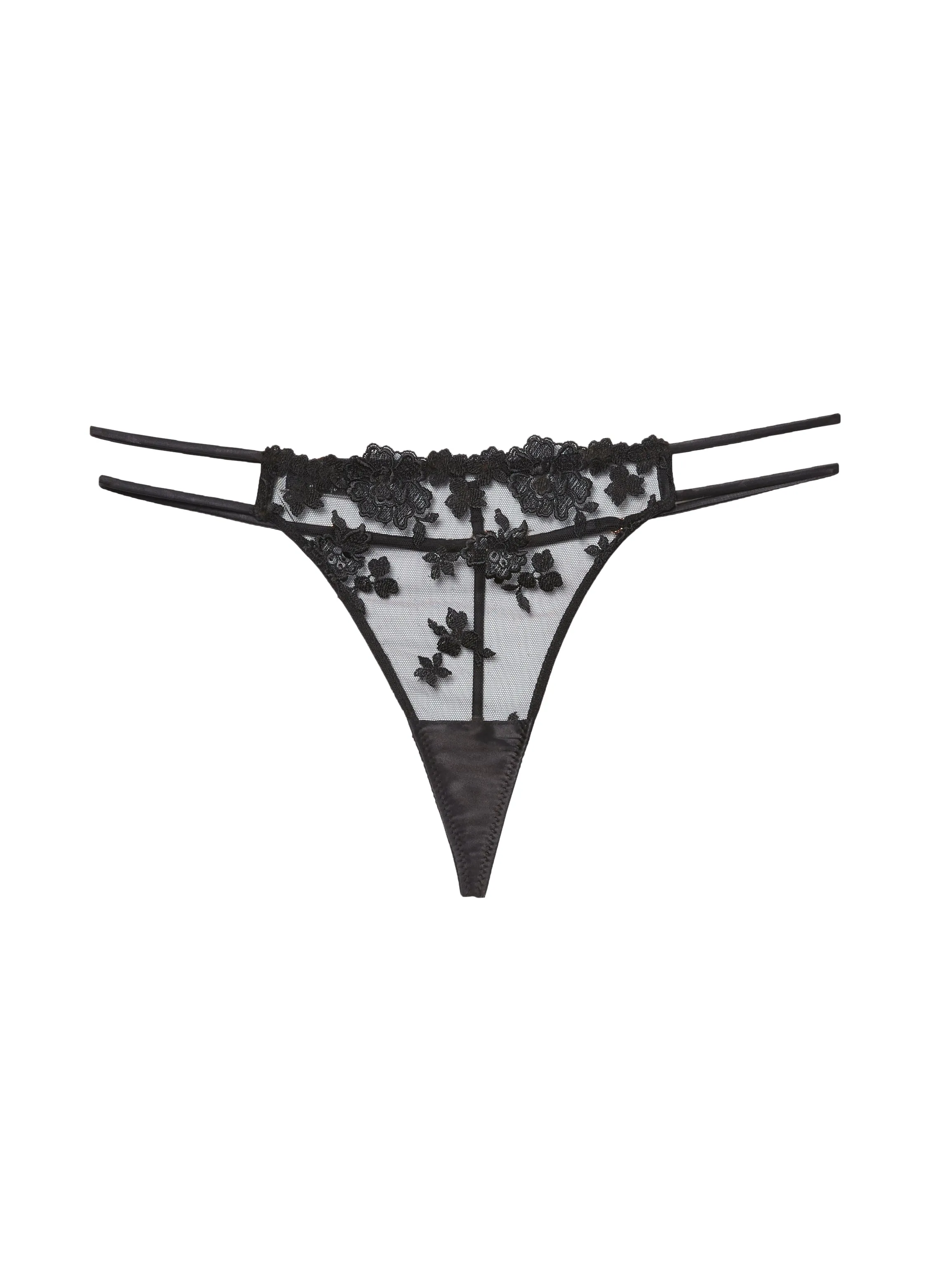 Nailhead Embroidery Thong