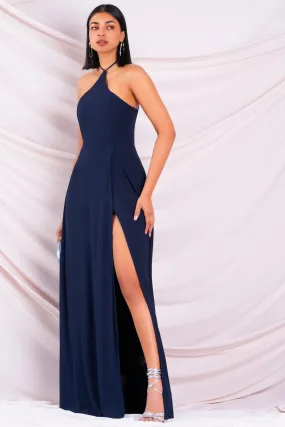 Navy Crisscross Maxi Dress