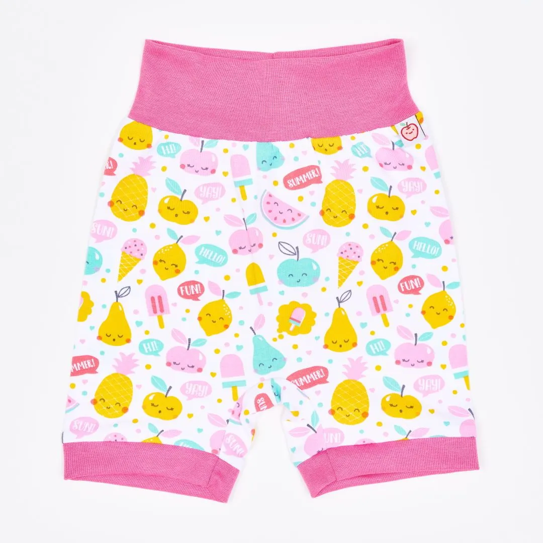 Organic pumpshorts "Yummy" made from 95% organic cotton and 5% elastane