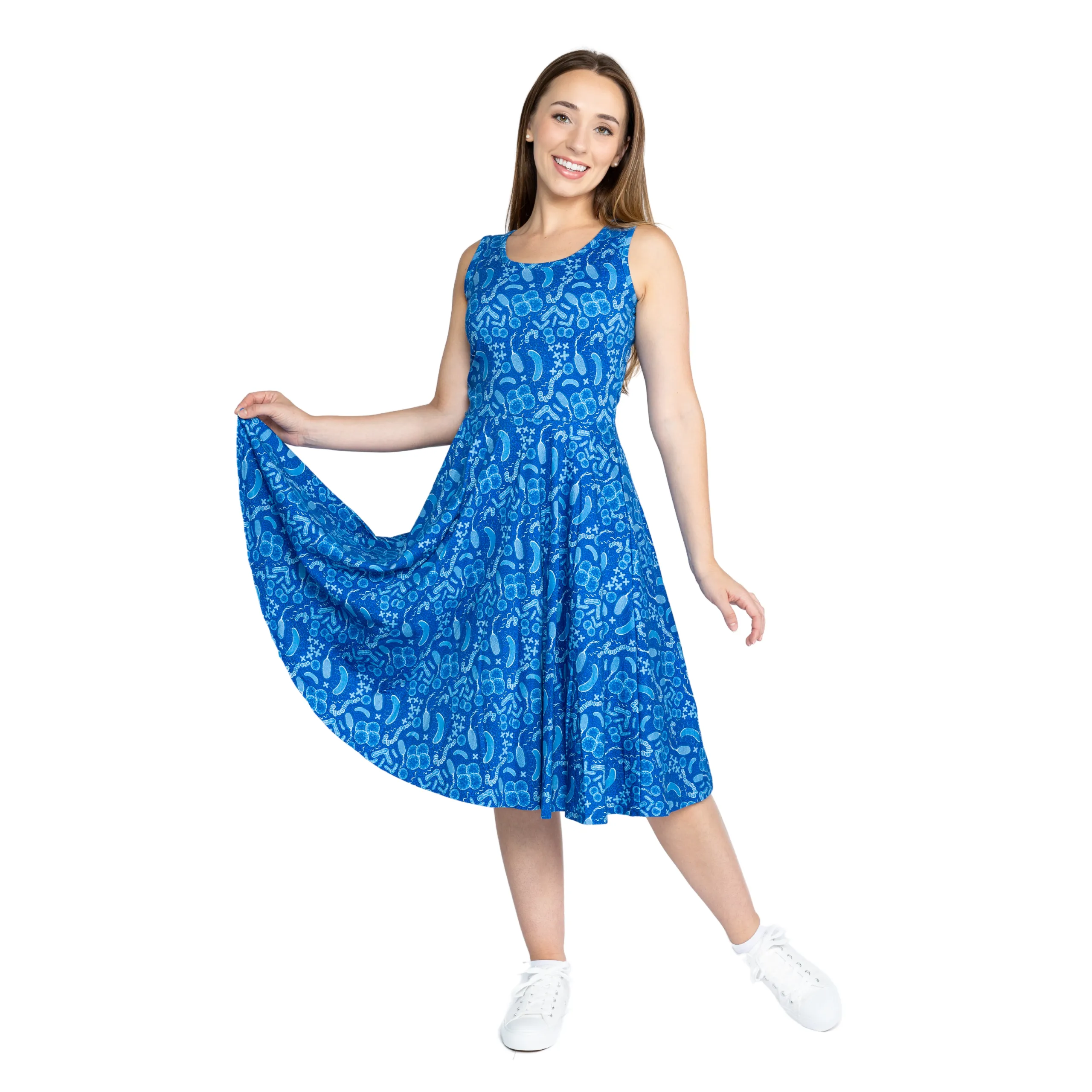 Paisley Bacteria Sleeveless Twirl Dress