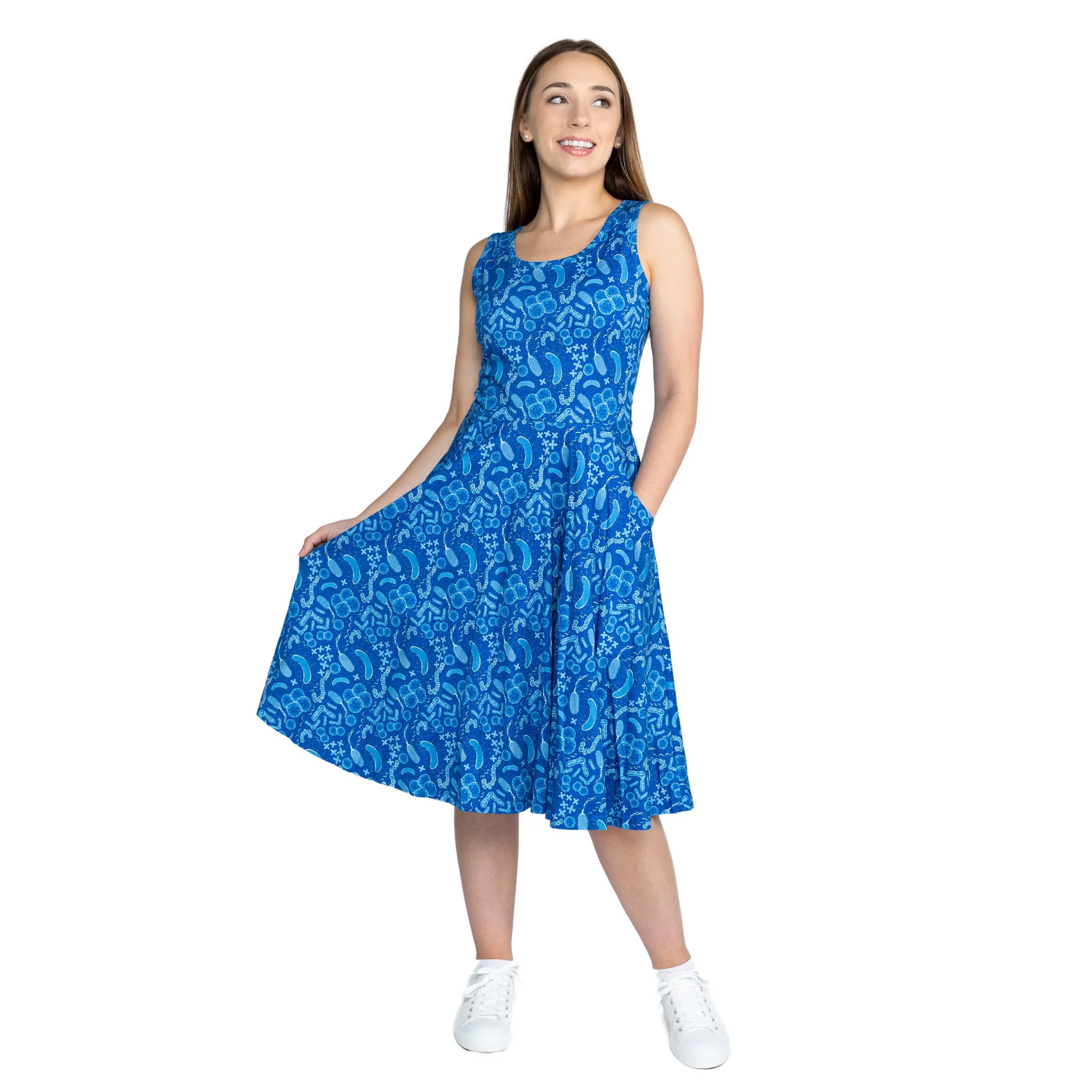 Paisley Bacteria Sleeveless Twirl Dress