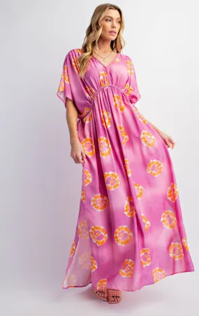 Pink Boho Maxi Dress