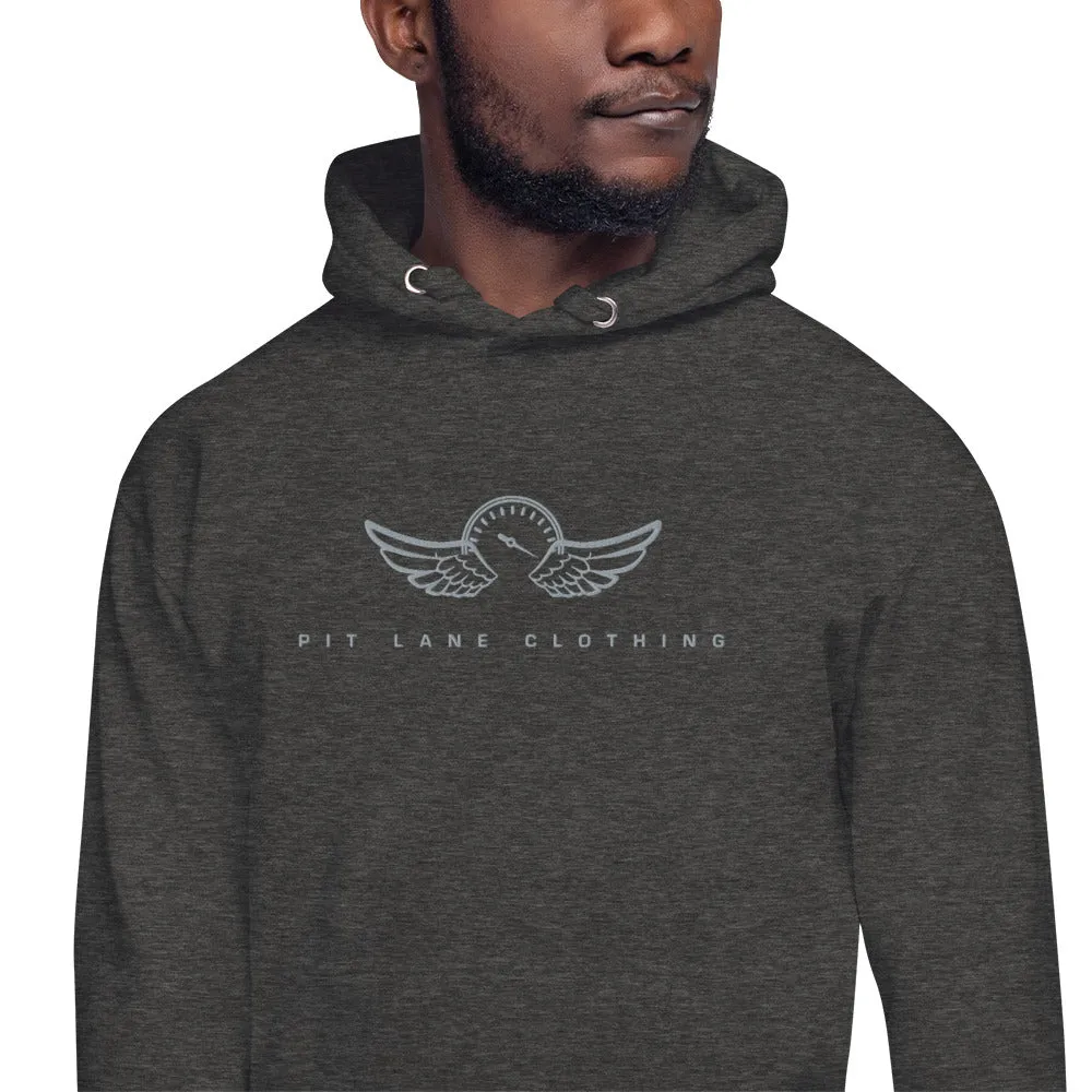 PIT LANE CLOTHING Embroidered Heavyweight Hoodie - Grey Carbon