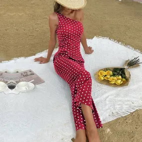  Polka Dot Wide Leg Jumpsuit