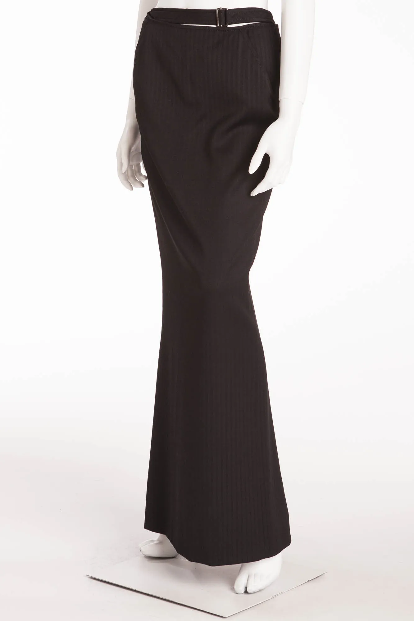 Roberto Cavalli - Black Pin Stripe Maxi Skirt - S