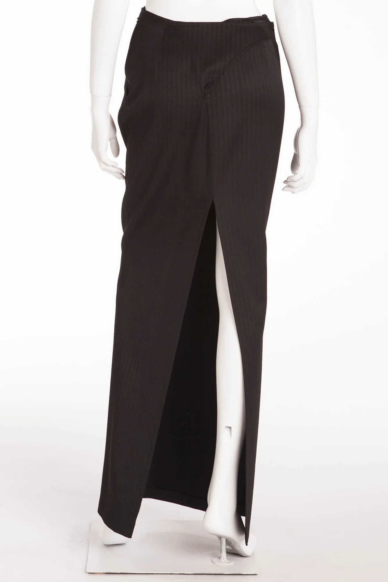 Roberto Cavalli - Black Pin Stripe Maxi Skirt - S