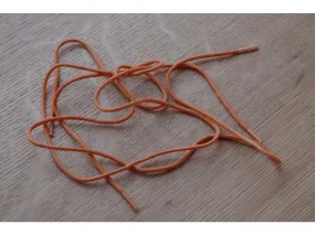 Round Waxed Cotton Shoelaces Orange