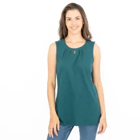 Seasalt Bright Beach Green Keyhole Summer Vest Sleeveless Tops