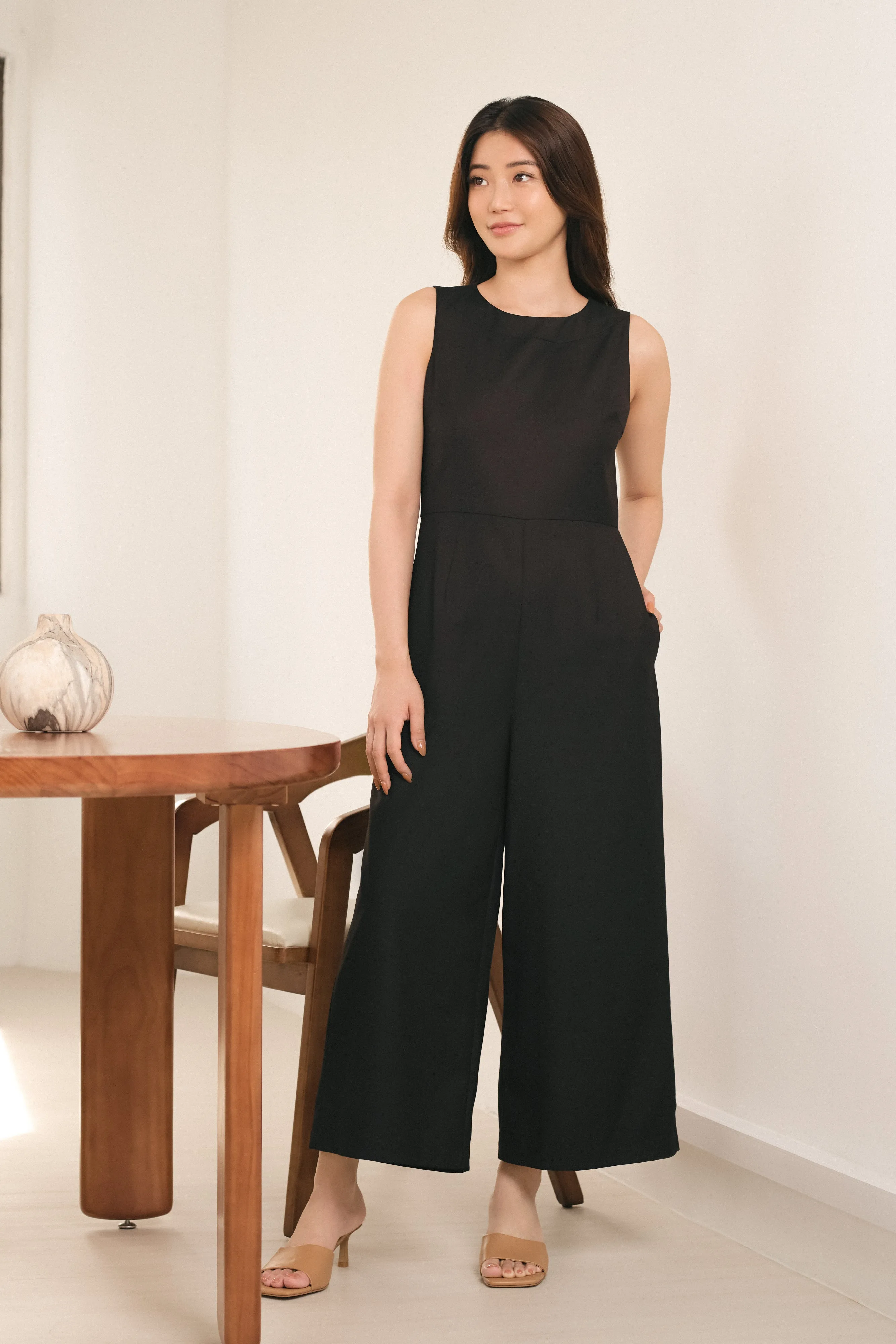 Skylar Tailored Jumpsuit in Black