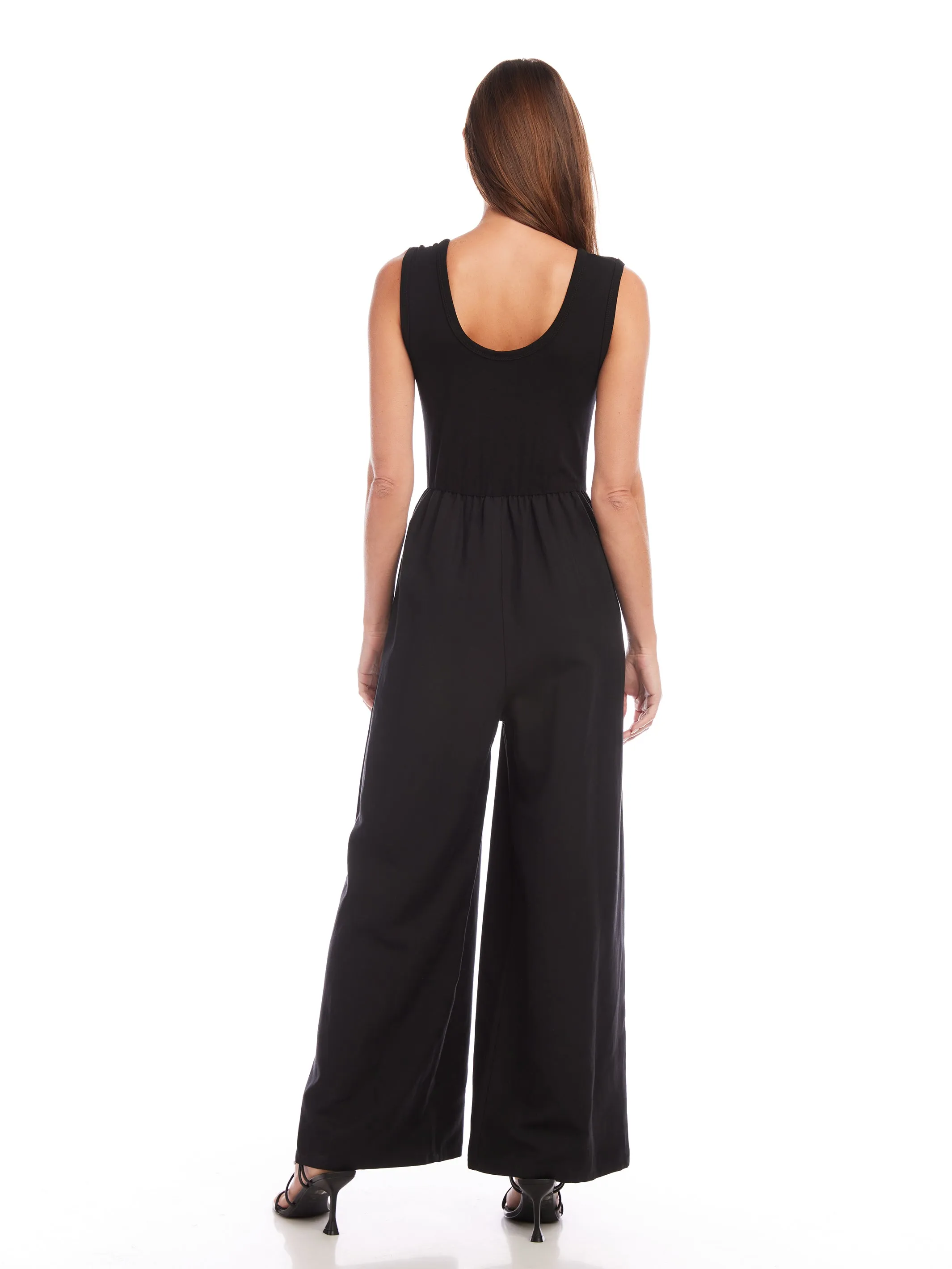 Sleeveless Wide Leg Jumpsuit