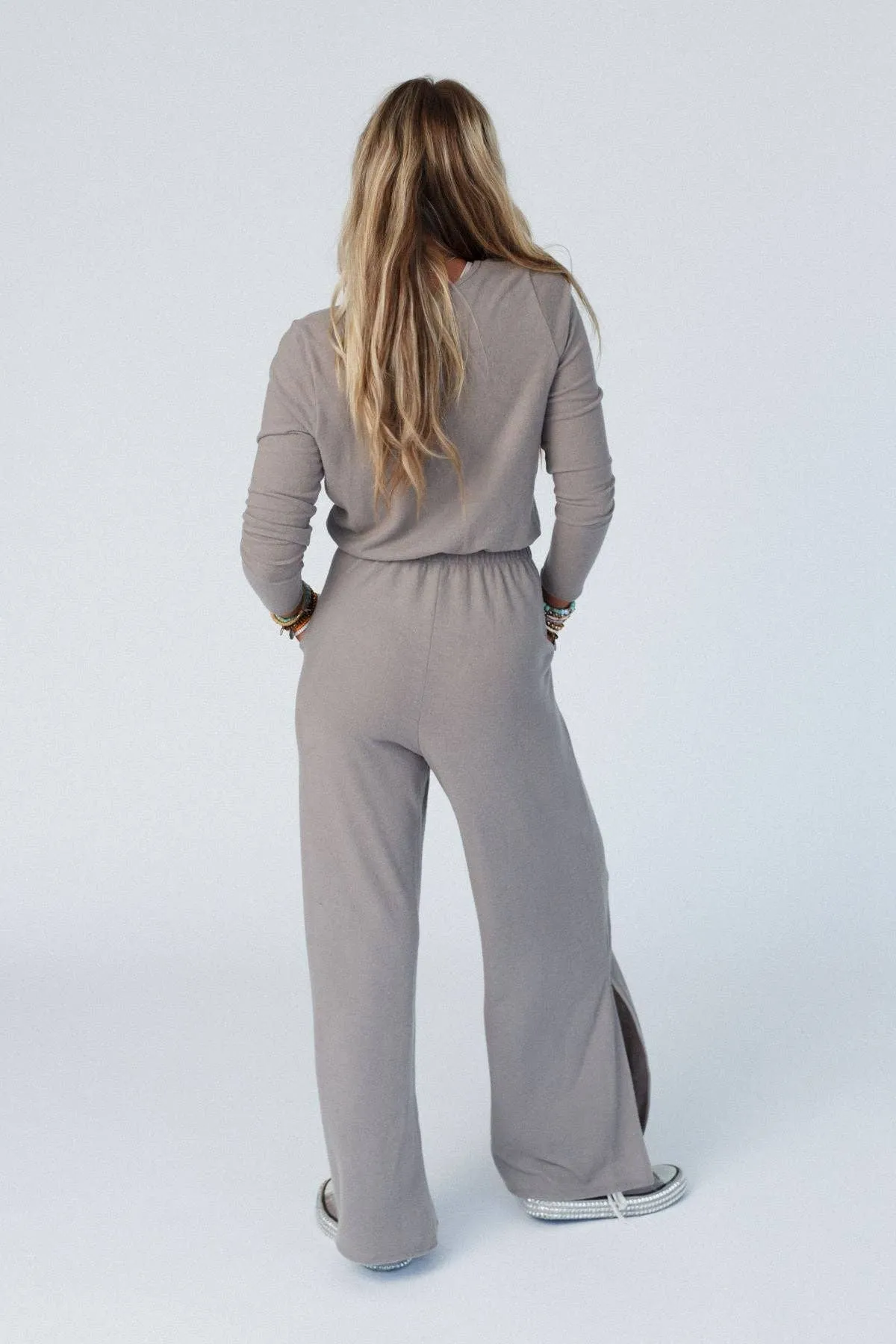 Three Bird Nest | As It Was Cross Front Jumpsuit| Taupe