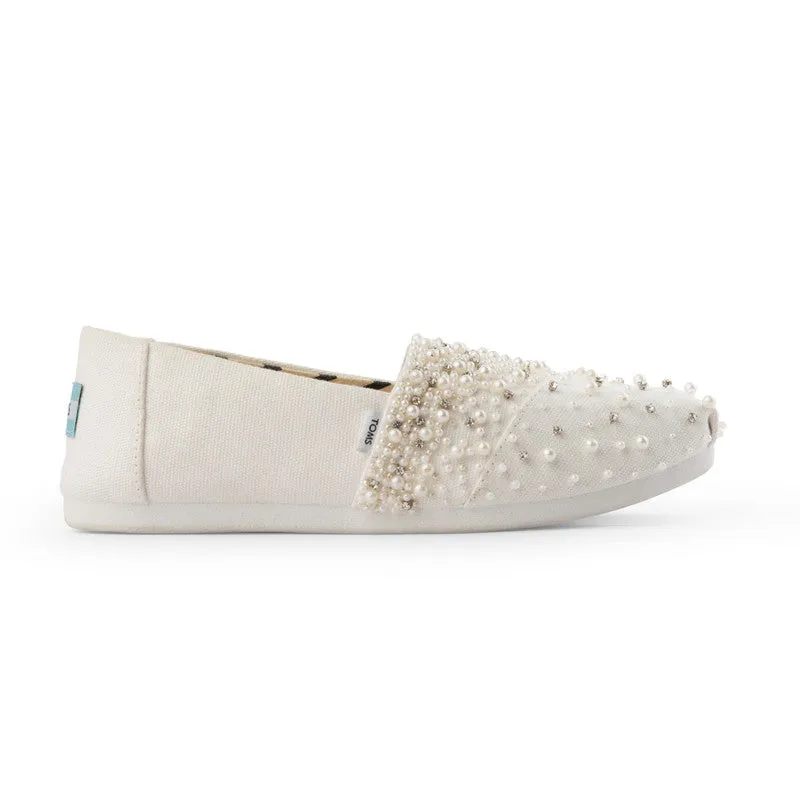 TOMS X Fizzy Goblet Pearl Love Slip Ons