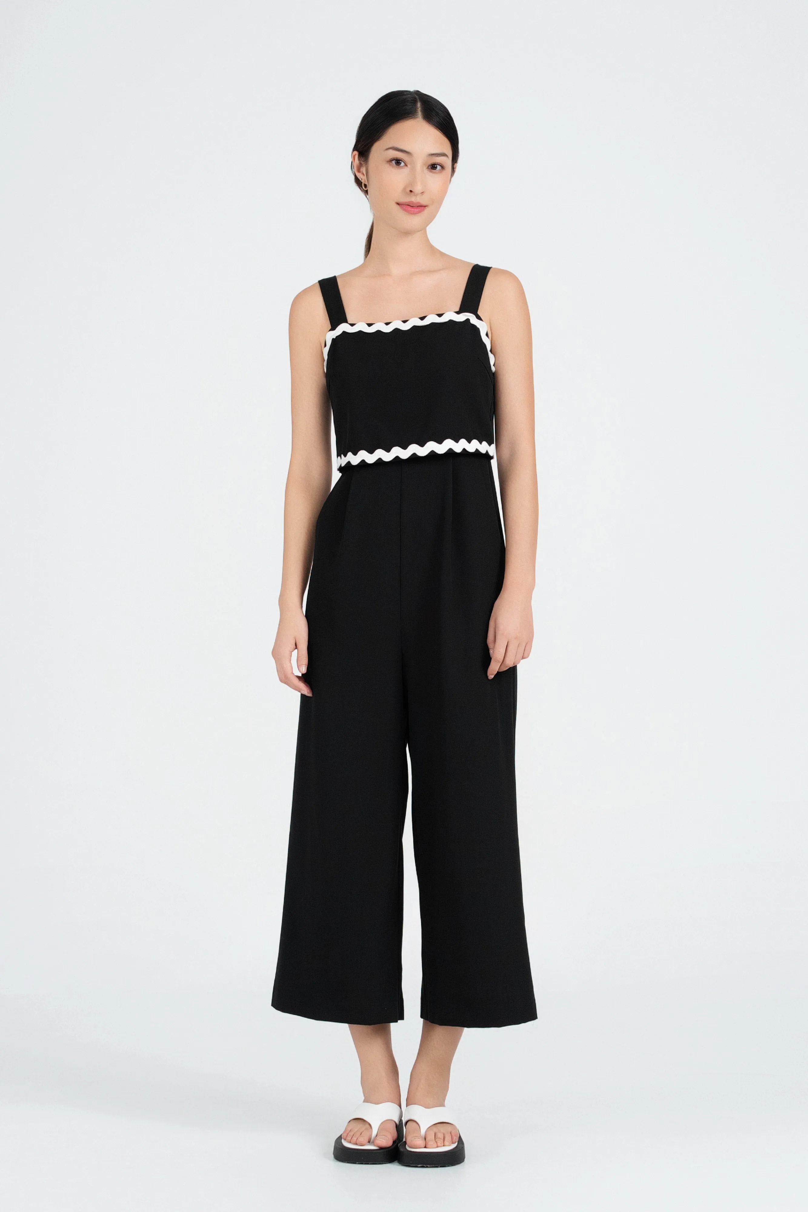 Wallis Contrast Ric-Rac Jumpsuit