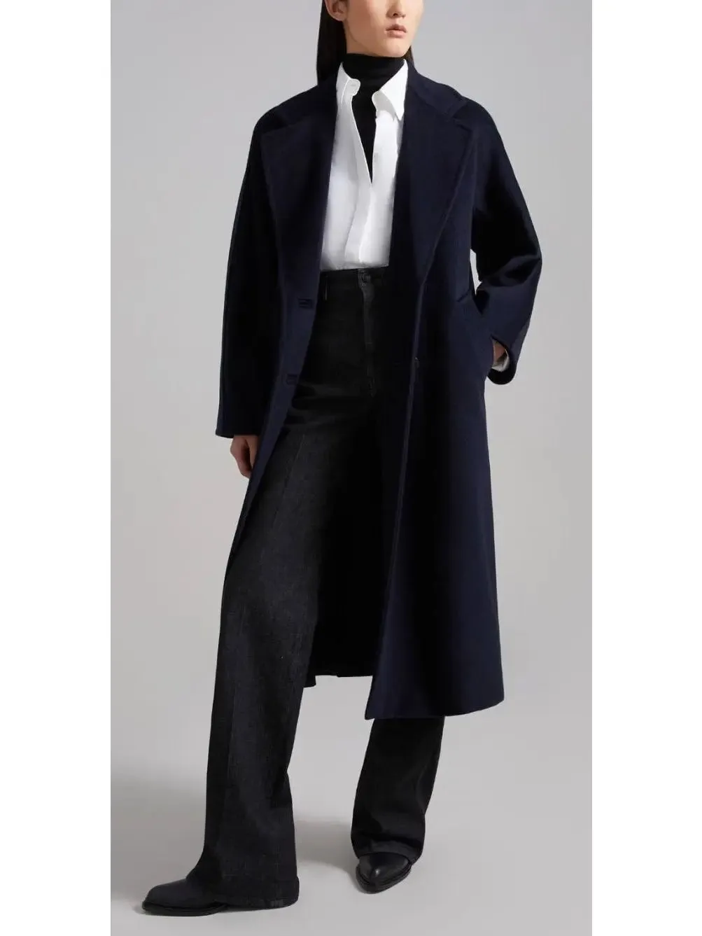 Women’s Double-Breasted Wool and Cashmere-blend Icon Coat, Ultramarine Blue